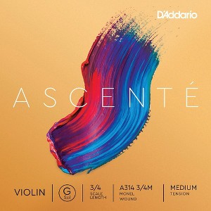 D'Addario Ascente Violin G String 3/4 Size, Medium - 1 of 1