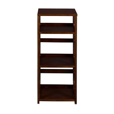 34" Cakewalk High Square Folding Bookcase Mocha Walnut - Regency