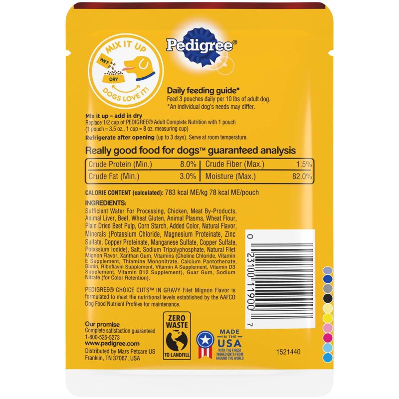 Pedigree Choice Cuts In Gravy with Beef in Filet Mignon Flavor Wet Dog Food - 3.5oz, 3 of 6