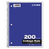 Tops Coil-Lock Wirebound Notebooks College/Medium 11 x 8 1/2 White 200 Sheets 65581 - 4 of 4