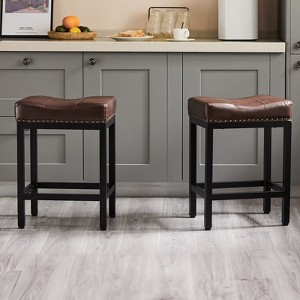 NicBex PU Leather Dining Chairs Set of 2,Modern Upholstered Armless Kitchen Chairs for Dining room,Living Room,Kitchen - 1 of 4