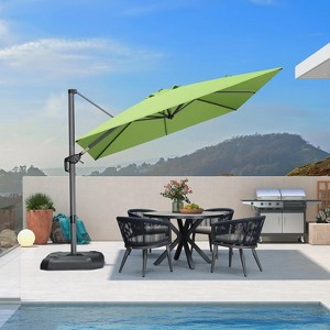 PURPLE LEAF 9 Feet Patio Umbrella Outdoor Cantilever Square Umbrella Aluminum Offset Umbrella with 360-degree Rotation for Garden Deck Pool Patio - 1 of 4