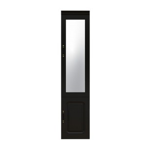 Keloyid Black Wood 15.75 in. Armoire with Mirror and 2 Doors - 1 of 4