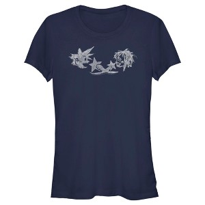 Juniors Womens Kingdom Hearts 1 Sora and Kairi Doodle T-Shirt - 1 of 4