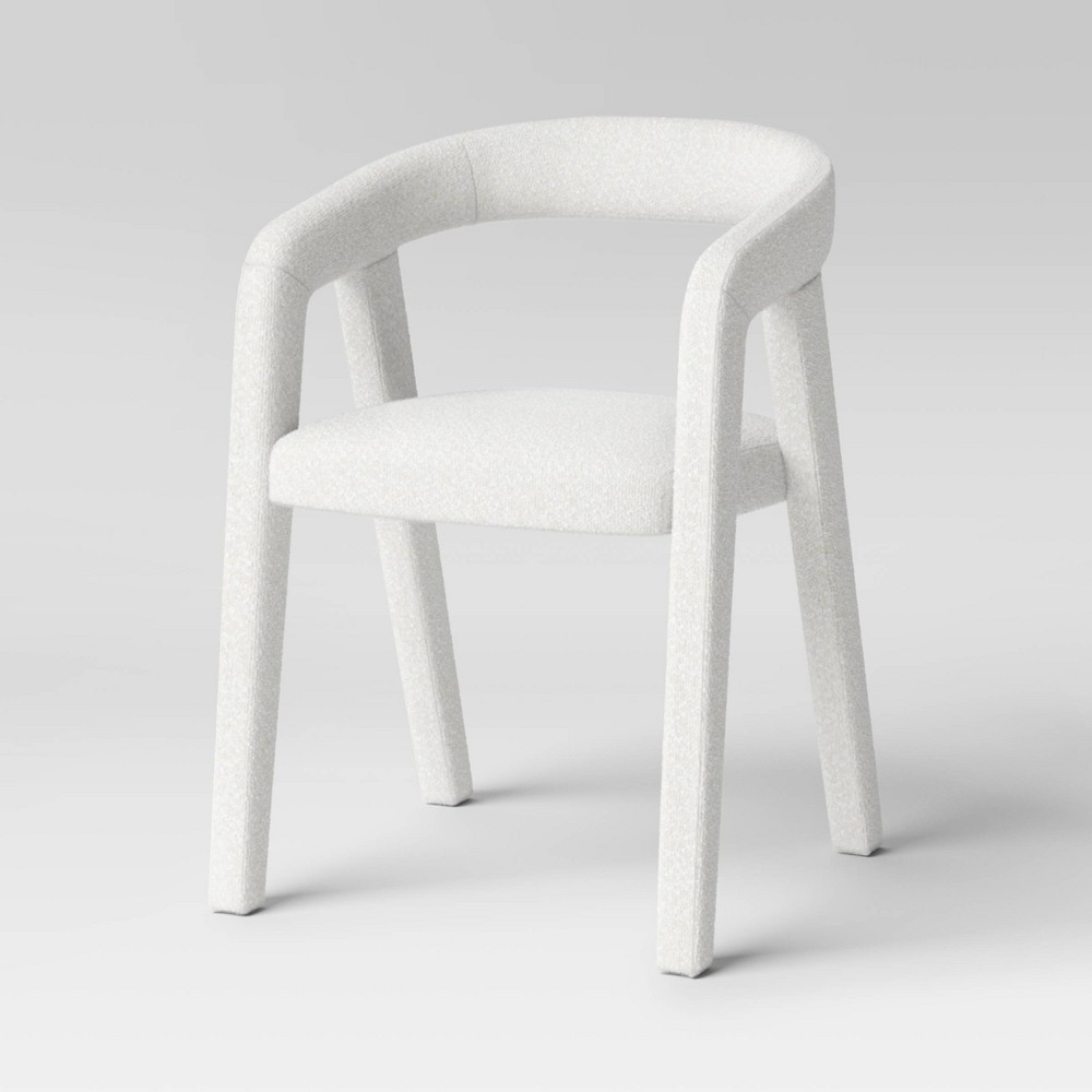 Photos - Sofa Lana Curved Back Upholstered Dining Chair Cream - Threshold™