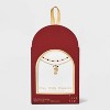 14K Gold Dipped Beaded Initial Necklace Set 2pc - A New Day™ Gold/Marron - 3 of 4