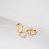 Cubic Zirconia Huggie Earrings 14k Gold Plated Tiny Earrings Small Huggie Hoop Earrings Simple Lightweight Hoops Gift for Women - 4 of 4