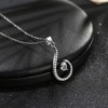 Angel Tear Pendant Necklace for Women Heart Cut CZ Sterling Silver Ginger Lyne Collection - 3 of 4
