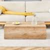 TiramisuBest 39.3" MDF Coffee Table, Modern Light Wood Finish with Stylish Design for Living Room,Wood - 2 of 4