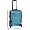 Rockland Pasadena Softside Spinner Wheel Luggage Turquoise Carry-On 20-Inch - 4 of 4