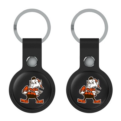 Keyscaper NFL AFC Historic Teams Insignia Black Airtag Holder 2-Pack