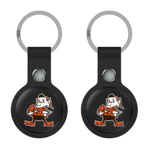 Keyscaper NFL AFC Historic Teams Insignia Black Airtag Holder 2-Pack - 1 of 4