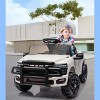 12V Ride on Truck Car with Remote Control, Battery Powered Electric Car with Music, Spring Suspension, 3 Speeds, Gift for Boys Girls - 3 of 4