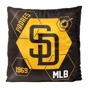 MLB San Diego Padres Firm Density Connector Velvet Reverse Pillow - 1 of 3