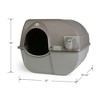 Omega Paw Roll 'n Clean Self Cleaning Cat Litter Box with Removable Pull-Out Tray for Small to Medium Kitten and Cats, Regular Size , Taupe - 2 of 4