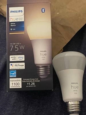 Philips Hue A19 Bluetooth 75W Smart LED Bulb White 563007 - Best Buy