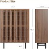 6-Tier Wooden Shoe Cabinet with Louvered Doors,Freestanding Narrow Shoe Storage Organizer for Entryway & Hallway,Holds 24 Pairs,Space-Saving Rack - 3 of 4