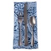 Design Imports Blue Paisley Print Outdoor Napkin Set/6 - 3 of 4