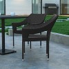 Emma and Oliver All-Weather Indoor/Outdoor Stacking Patio Dining Chairs with Steel Frame and Weather Resistant PE Rattan - image 2 of 4