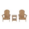 WestinTrends Tuscany HIPS¬¨‚Ä†Outdoor¬¨‚Ä†Patio¬¨‚Ä†Folding¬¨‚Ä†Adirondack¬¨‚Ä†Conversation Set (3-Piece) - 3 of 4