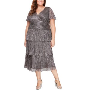 Sl Fashions Womens Surplice Fit & Flare Dress - 1 of 1