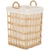Runa Basket With Liner - White/Natural - Safavieh - 3 of 4