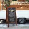 VEVOR A Frame Chalkboard Sign, Double-Sided Sidewalk Signs, Freestanding Vintage Wooden Chalk Board with Chalks & Magnetic Eraser, 20"x40", Brown - 2 of 4