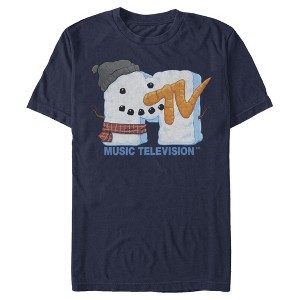 Men's MTV Christmas Logo Snowman T-Shirt - 1 of 4