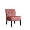 Grungis 2 Piece Velvet Armless Accent Chairs,Living Room Chairs with Button Tufted Back,Comfy Chairs for Living Room,Bedroom - 4 of 4