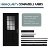 36 x 80 Fiberglass Entry Door with Brickmould, 6-9/16 in. Vinyl Frame,9 Lite Frosted Glass - Front Door for Home's Front Entrance - 4 of 4