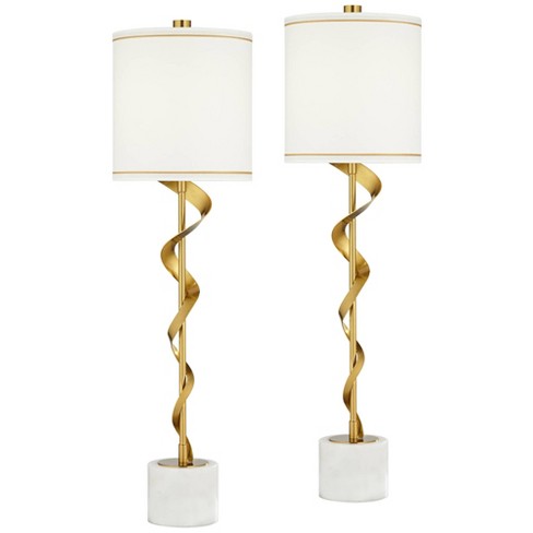 Regency Hill Julia 29 1/2 Tall Skinny Buffet Glam End Table Lamp