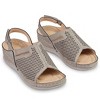 Collections Etc Stylish Open Toe Perforated Design Cushioned Adjustable Sandals - 2 of 4