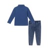 Andy & Evan  Toddler  Navy Suspender Shirtzie w/Faux Denim Terry Pant - image 3 of 4