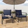 YARDSIGHT 2 Pieces Modern Comfortable Outdoor Chair -Galvanized Steel Frame & Woven Rattan Design, Stylish Seating for Living Room, Patio, Balcony - 2 of 4