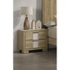 1pc Driftwood Nightstand Two Drawer Wooden Bedroom Furniture - 3 of 4