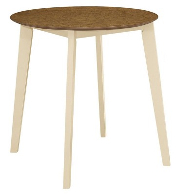 Nicbex 30" Round Dining Table Small Dining Room Table With Wood Legs ...