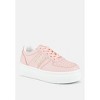 Faux Leather Cross Stitch Detail Sneakers Women - 2 of 4