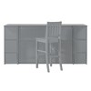 Full/Twin Size Wooden Murphy Bed Wall Bed with Drawers, Cabinets, USB Ports, and Stool 4S -ModernLuxe - 4 of 4
