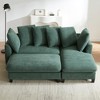 YOOCOZZ Upholstered Sectional Sofa L-shaped Sofa with Ample Storage Space,Movable Ottoman and Six Throw Pillows - 3 of 4
