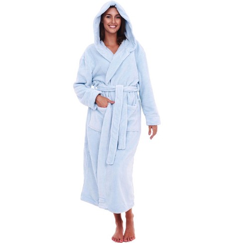 Alexander Del Rossa Classic Womens Robe, Plush Fleece Hooded Bathrobe ...