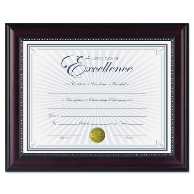 Dax Prestige Document Frame Rosewood/Black Gold Accents Certificate 8 1/2 x 11 N3028N2T