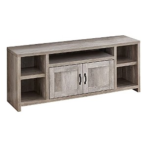 Monarch Specialties Tv Stand 60 Inch Console Media Entertainment Center Storage Cabinet Living Room Bedroom Laminate Beige Transitional - 1 of 4
