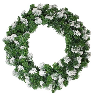 Allstate 29" Unlit Flocked Colorado Pine Artificial Christmas Wreath