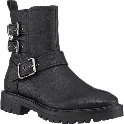 Gc Shoes Kingsburg Black 6 Strappy Buckle Detail Lug Sole Ankle Boots ...