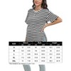 Maternity Shirts Women's Casual Floral Print Tops Striped Ruched Side Tunic Top - 2 of 2