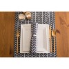 Design Imports  Herringbone Jacquard Napkin Set 6 Piece, Black & White, 20X20" - 2 of 4