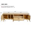 Rattan TV Stand with Storage for TVs up to 80", Entertainment Center with Cabinets and Shelves for Living Room or Bedroom – The Pop Home - 4 of 4