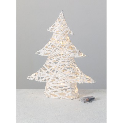 Sullivans Christmas Lighted Tree 19"H White