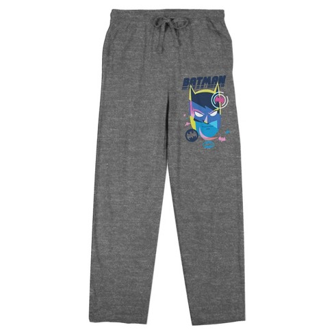 Batman Multicolor Face Men s Heather Gray Sleep Pajama Pants small Target