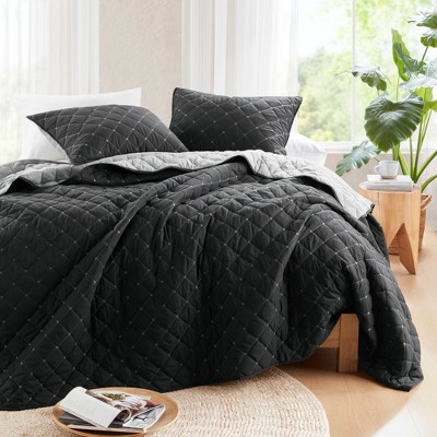 7Pcs Comforter Set Stripe Bedding with Quilt & Pillow, All Season Polyester Microfiber, Wrinkle Resistant Boho Coastal Style